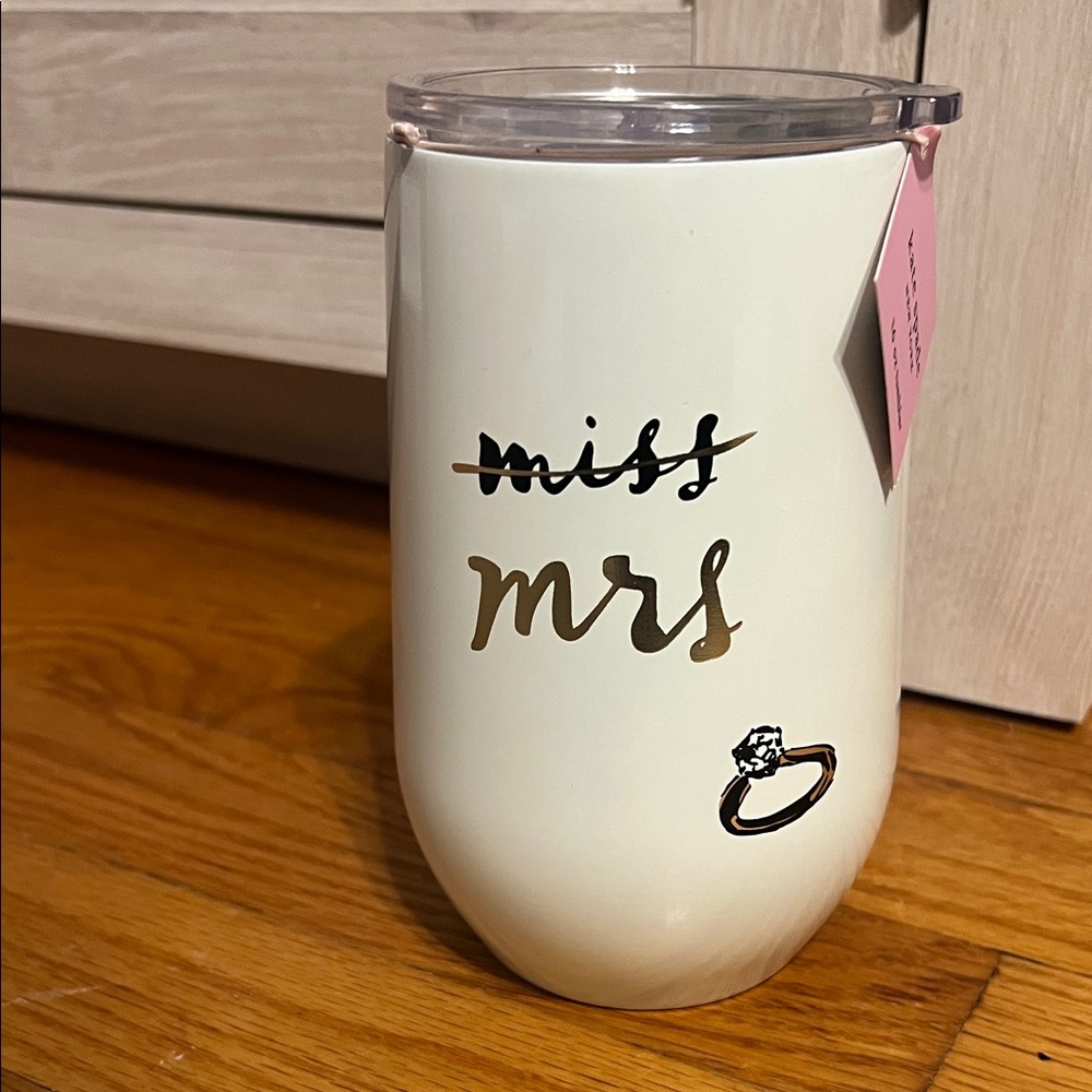kate spade White and Gold Tumbler